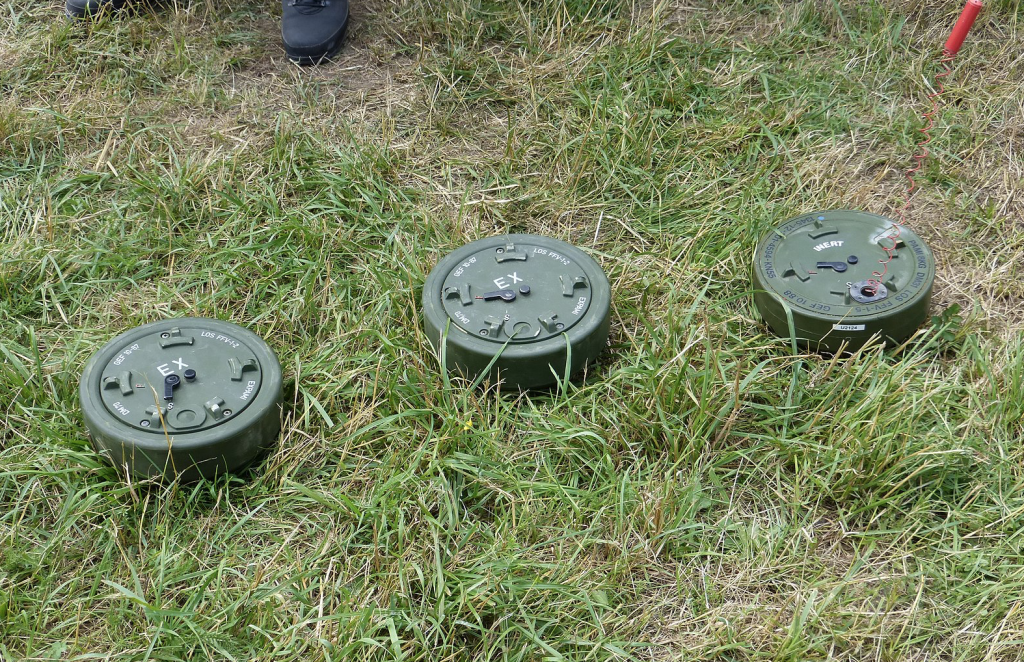 Un exemple de mines antipersonnels. Crédit : Wikipedia