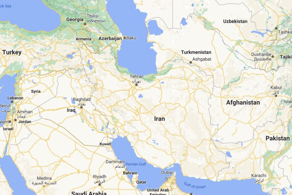 Map of Afghanistan, Iran, Iraq, Turkey and other Middle Eastern countries | Source: Google Maps
