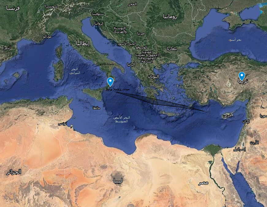 قوارب تبحر من تركيا ومصر إلى إيطاليا