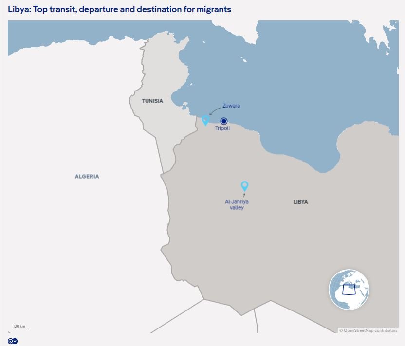 Map of Libya | Credit: DW