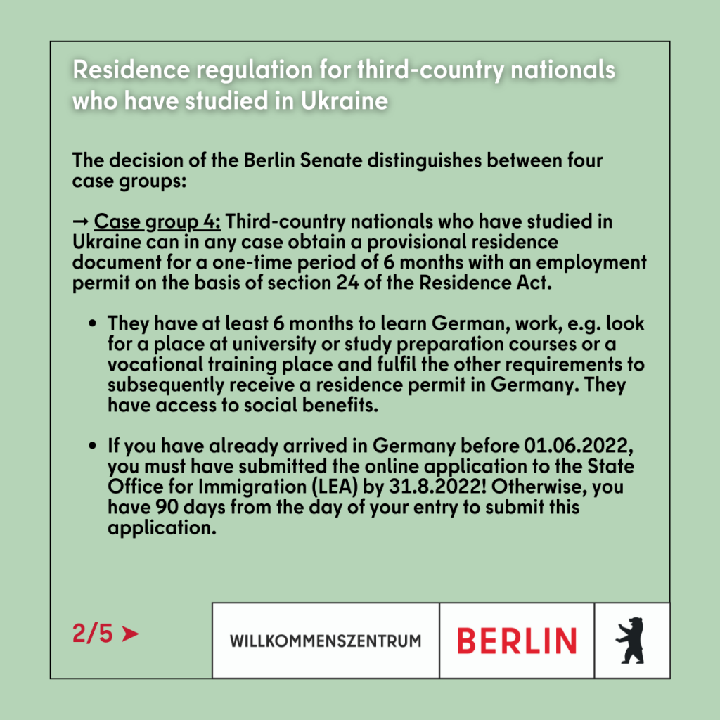 Residence regulation for third-country nationals who studied in Ukraine 2/5 | Photo: Berlin Senate