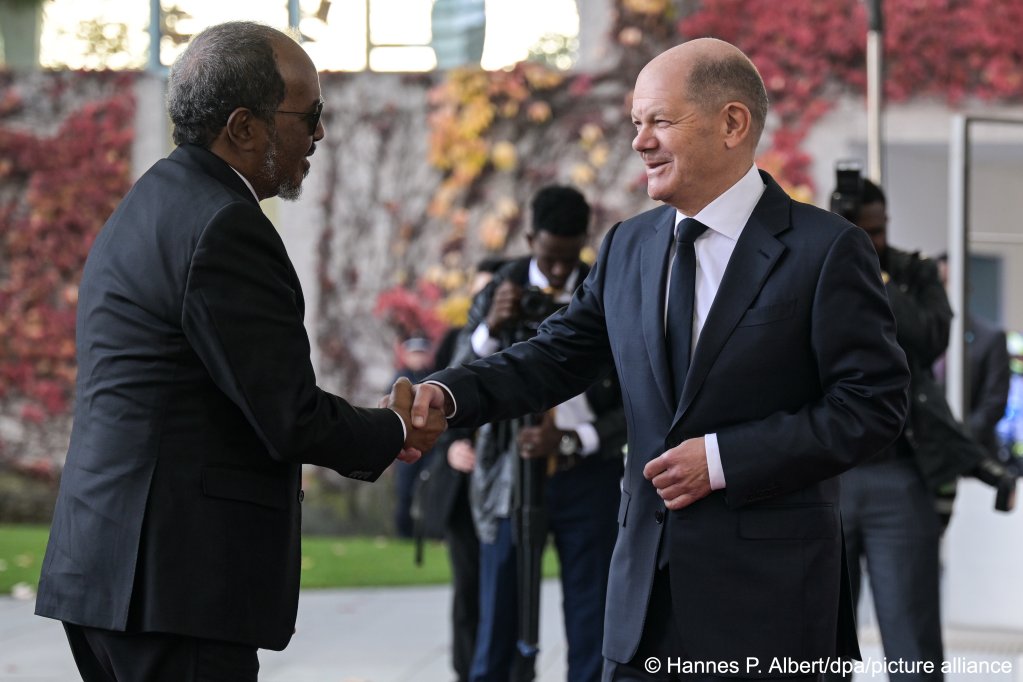 Somalia’s president, Hassan Sheikh Mohamud, discussed return cooperation with the German chancellor, Olaf Scholz, in Berlin on November 5-6, 2024 | Photo: Hannes P Albert / picture alliance