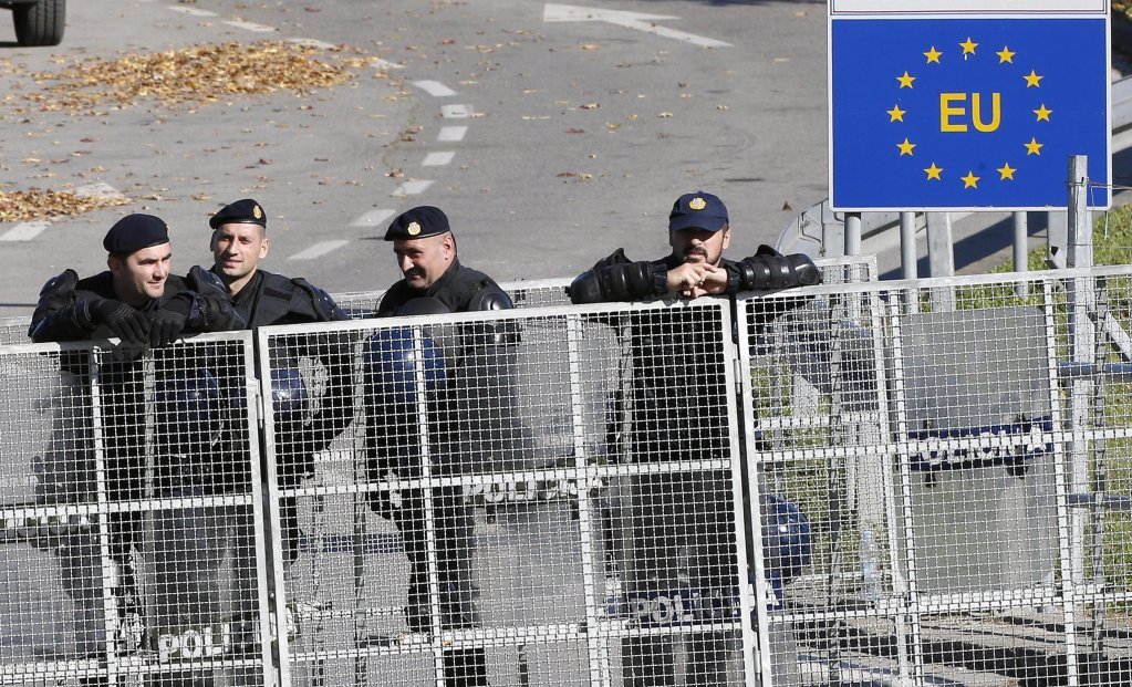 From file: Croatian border policemen at the Maljevac border crossing with Bosnia and Herzegovina. There is no suggestion that the police picture here were involved in the allegations detailed in this article | Photo: EPA/Fehim Demir