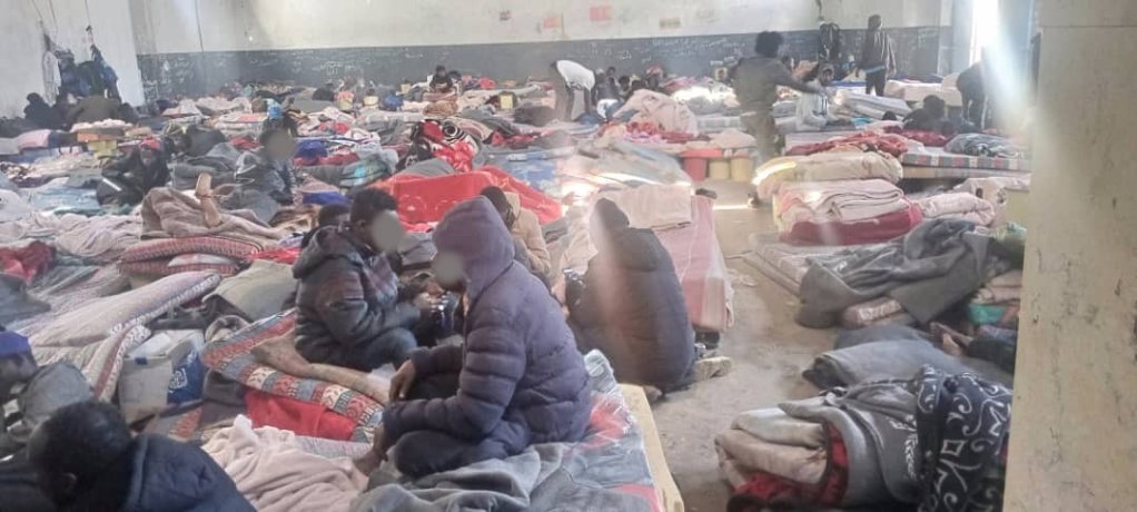 Des migrants dans la prison d'Ain Zara, en Libye. Crédit : DR