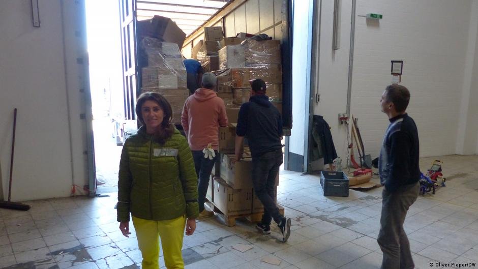 Linda Mai is the main organizer for the 'Blue-Yellow Cross' in Cologne | Photo: Oliver Pieper/DW