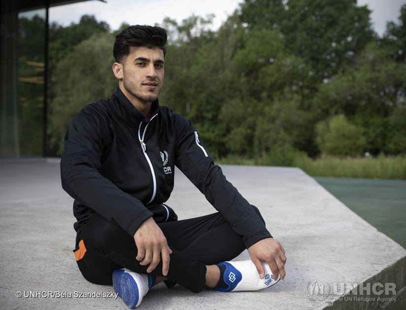 Taekwondo athlete Abdullah Sediqi from Afghanistan, one of the 29 members of the Refugee Olympic Team for the Tokyo Olympics | Photo: Béla Szandelszky/UNHCR