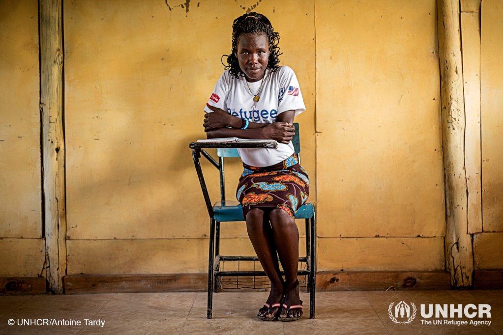 Chelia from Kenya, one of the refugees students portrayed at the photo exhibition "The Other 1 Percent" - refugees at institutions for higher education worldwide | Photo: UNHCR/Antoine Tardy