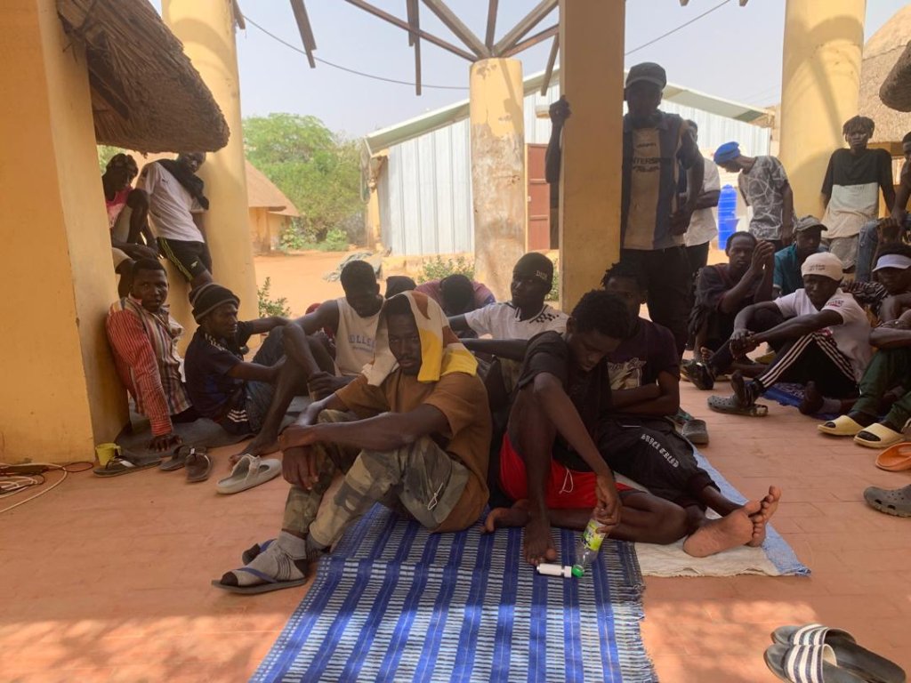 Des migrants refoulés de Mauritanie à Rosso, Sénégal. Crédit : DR