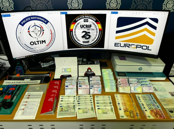 On May 27, Europol coordinated French and Spanish police to round up a suspect accused of making and distributing forged documents to migrant smuggling gangs across Europe | Source: Europol press office www.europol.europa.eu