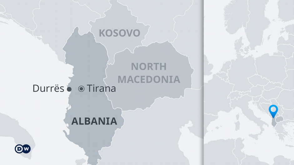 map of Albania | Credit: DW